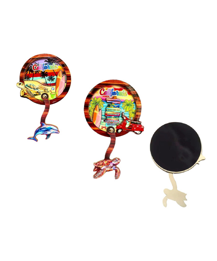 3D California Marine Life Dangling Souvenir Magnet – Assorted Designs