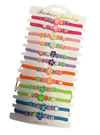  Flower Crystal Buffer Bracelet