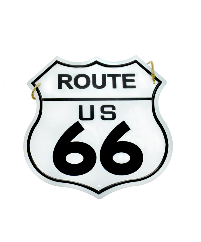 Classic Route 66 Shield Hanging Sign