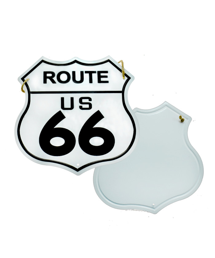 Classic Route 66 Shield Hanging Sign