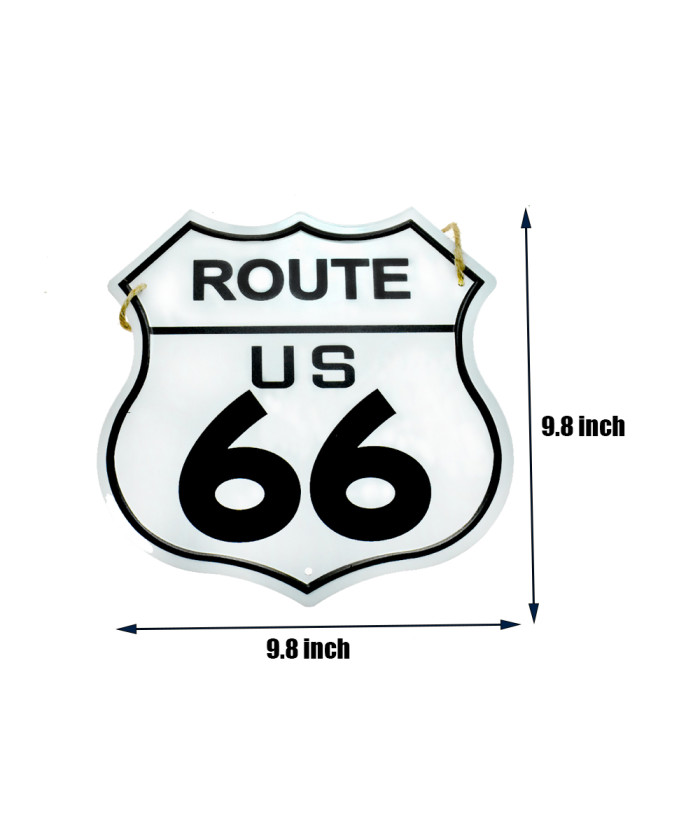 Classic Route 66 Shield Hanging Sign