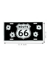 Route 66 Black Metal License Plate Sign – Bullet Hole Design