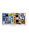Route 66 Multi-State License Plate Metal Sign  