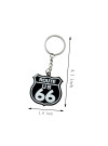  Double Sided Black Route 66 Shield Key Chain