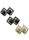 Coco Shell  Carved Design Earrings
