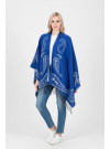 Women’s Paisley Reversible Shawl Wrap – Royal Blue