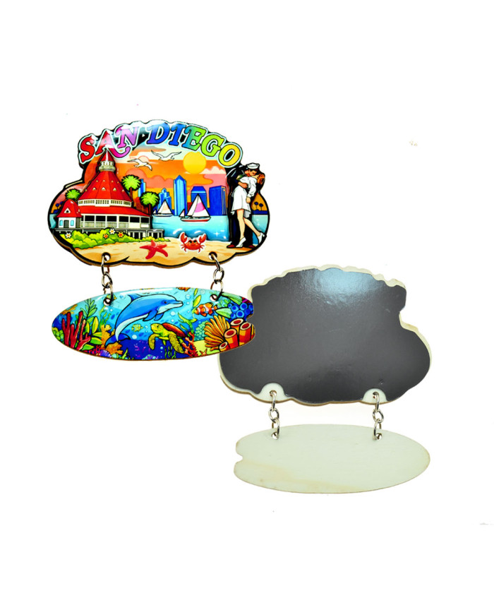 3D San Diego Scenic Dangling Marine Life Souvenir Magnet – 3.9" x 4.5"