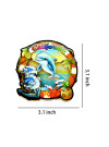 3D California Coastal Marine Life Magnet with Moving Glitter Sand – Assorted Designs