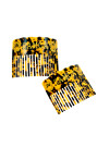Samoa Hibiscus Tortoise Shell Hair Comb – 3.9" x 3.3"