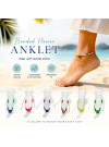 Adjustable Plumeria Flower Beaded Anklet – 6 Assorted Colors