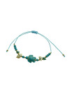 Adjustable Sea Turtle & Shell Beaded Bracelet – Assorted Colors