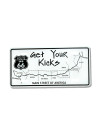 Route 66 Get Your Kicks Map Metal Mini License Plate Magnet