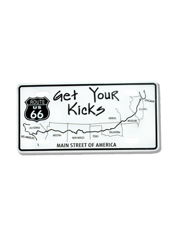 Route 66 Get Your Kicks Map Metal Mini License Plate Magnet
