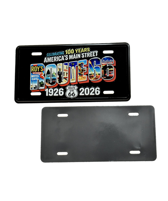 Route 66 100th Anniversary 1926–2026 Metal  Mini License Plate Magnet